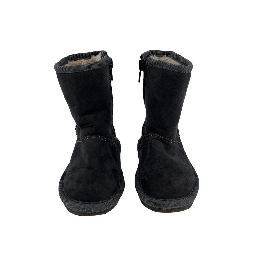 Harper Canyon Gray Suede Faux Fur Boots Size 5 Girl's